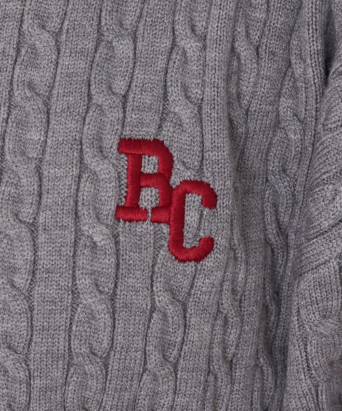 RAY CASSIN（レイカズン）の「ケーブル胸刺繍パーカー（パーカー・レディース・ライトベージュ/ダークグレー/グレー・FREE）」の9枚目の写真