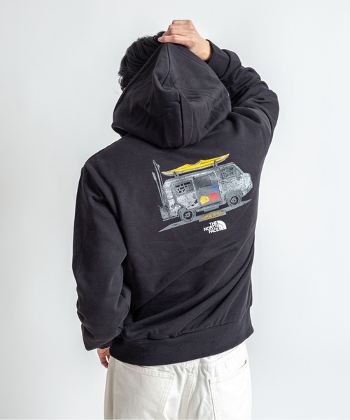 THE NORTH FACE(ザノースフェイス)の「【THE NORTH FACE/ザ・ノースフェイス】プルオーバー バックプリント パーカー 裏起毛(パーカー・メンズ・ブラック/ホワイト・MEDIUM/LARGE/X-LARGE/M/L)」の10枚目の写真