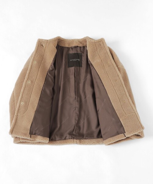 MACKINTOSH LONDON(マッキントッシュ ロンドン)の「【WEB・一部店舗限定】【ROSLEY/ロズリー】ウールブレンドボアノーカラーコート(ノーカラーコート・レディース・ブラック/ベージュ・38)」の11枚目の写真