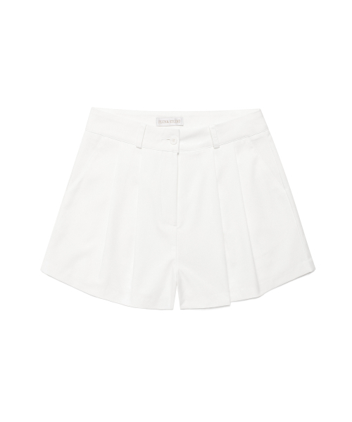 PLUNASTUDIO(プルナスタジオ)の「リンダツーピンタックショートパンツ_ホワイト(その他パンツ・レディース・ホワイト・SMALL/MEDIUM)」の2枚目の写真