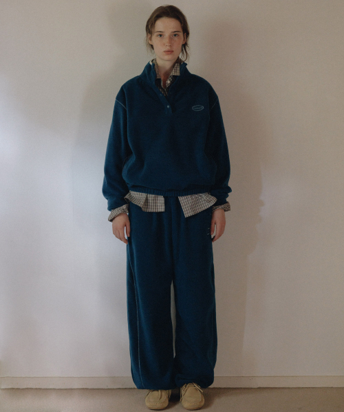 ANDNEEDS(アンドニーズ)の「Jeff fleece pants (blue)(スウェットパンツ・レディース・その他・FREE)」の3枚目の写真