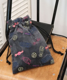 BAYFLOW | BFベロア刺繍巾着ポーチ(ポーチ)