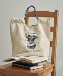 ボア刺繍コードトートバッグ