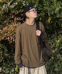 レイヤードロングスリーブ（カーキブラウン）