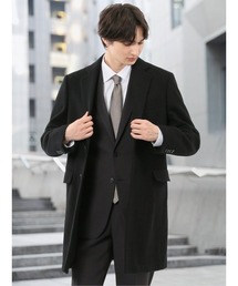 m.f.editorial（エムエフエディトリアル）の「【ウール混  無地黒】m.f.エディトリアルメンズ チェスターコート（チェスターコート）」