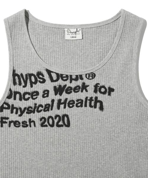 PHYSICAL DEPARTMENT(フィジカル デパートメント)の「オーバータイポスプレースリーブレス_グレー(Tシャツ/カットソー・レディース・その他・MEDIUM/LARGE)」の4枚目の写真