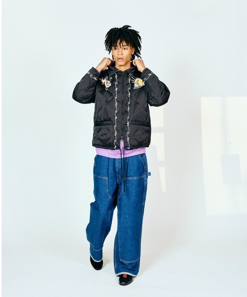 THRIFTY LOOK(スリフティールック)の「THRFTY LOOK スリフティルック / QUILTING VIETNAM JACKET(スカジャン・メンズ・ブラック/ブラック系1/オリーブ・SMALL/LARGE/MEDIUM)」の6枚目の写真