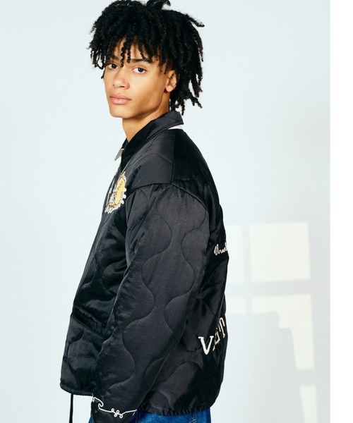 THRIFTY LOOK(スリフティールック)の「THRFTY LOOK スリフティルック / QUILTING VIETNAM JACKET(スカジャン・メンズ・ブラック/ブラック系1/オリーブ・SMALL/LARGE/MEDIUM)」の8枚目の写真