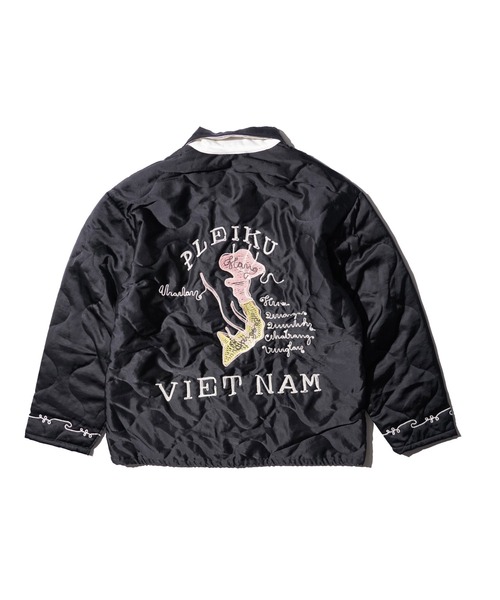 THRIFTY LOOK(スリフティールック)の「THRFTY LOOK スリフティルック / QUILTING VIETNAM JACKET(スカジャン・メンズ・ブラック/ブラック系1/オリーブ・SMALL/LARGE/MEDIUM)」の11枚目の写真