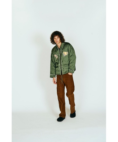 THRIFTY LOOK(スリフティールック)の「THRFTY LOOK スリフティルック / QUILTING VIETNAM JACKET(スカジャン・メンズ・ブラック/ブラック系1/オリーブ・SMALL/LARGE/MEDIUM)」の22枚目の写真