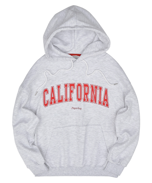 PAPERBOY(ペーパーボーイ)の「カリフォルニアフードパーカー-ホワイトメランジ(パーカー・レディース・その他・SMALL/MEDIUM/LARGE/X-LARGE)」の1枚目の写真