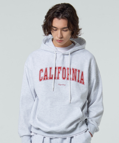 PAPERBOY(ペーパーボーイ)の「カリフォルニアフードパーカー-ホワイトメランジ(パーカー・レディース・その他・SMALL/MEDIUM/LARGE/X-LARGE)」の4枚目の写真