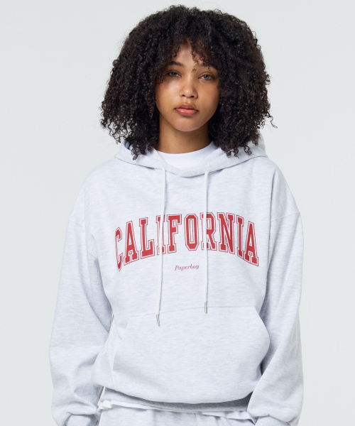 PAPERBOY(ペーパーボーイ)の「カリフォルニアフードパーカー-ホワイトメランジ(パーカー・レディース・その他・SMALL/MEDIUM/LARGE/X-LARGE)」の5枚目の写真