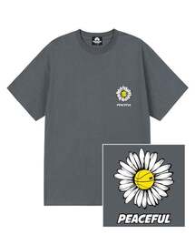 DAISY PEACEFUL LOGO Tシャツ - グレー