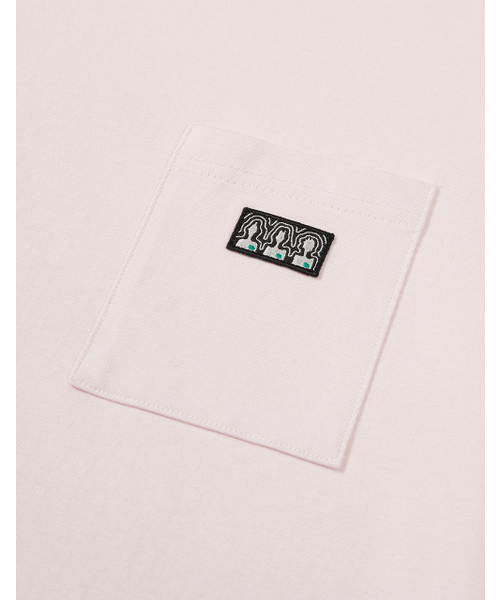 MMLG（エムエムエルジー）の「[Mmlg] WE LOGO POCKET HF-T (POWDER PINK)（Tシャツ/カットソー・レディース・その他・LARGE/X-LARGE/X-SMALL/SMALL/MEDIUM）」の4枚目の写真