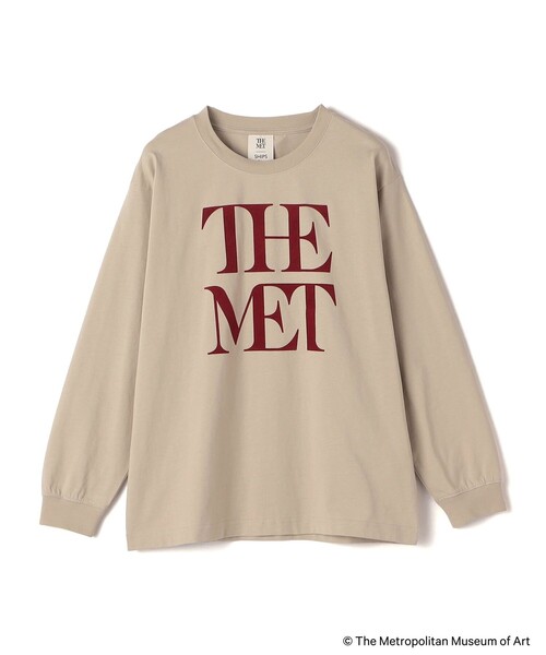 SHIPS Colors(シップス カラーズ)の「SHIPS Colors:The Met コラボ フロッキー ロゴ Tシャツ 2(Tシャツ/カットソー・レディース・ベージュ/ダークグレー/オフホワイト・ONE SIZE)」の2枚目の写真