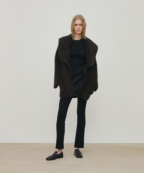 フォックスカシミヤ ショールカラーコート（その他アウター）｜DES