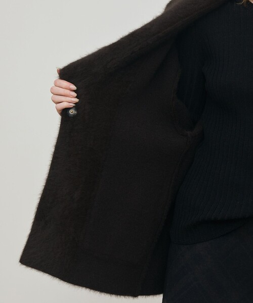 フォックスカシミヤ ショールカラーコート（その他アウター）｜DES