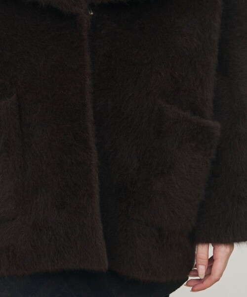DES PRES(デ・プレ)の「フォックスカシミヤ ショールカラーコート(その他アウター・レディース・ブラック/ダークブラウン/グレー・FREE)」の11枚目の写真