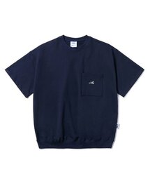 SLIT STUDIO（エスリットスタジオ）の「レタリングポケット半袖Tシャツネイビー（Tシャツ/カットソー）」