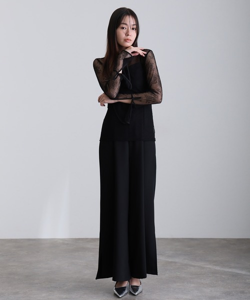 総レースベルスリーブトップス bell sleeve lace tops / ベルスリーブレーストップス（Tシャツ