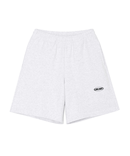 LIMELIGHT APPAREL(ライムライトアパレル)の「アパレルオーバルロゴヘビーハーフパンツ(アッシュグレー/ブラック)(スウェットパンツ・メンズ・その他・LARGE/MEDIUM/X-LARGE)」の1枚目の写真