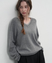 GENERAL IDEA | woman layered v-neck knit pullover/レイヤードVネックニットプルオーバー(ニット/セーター)