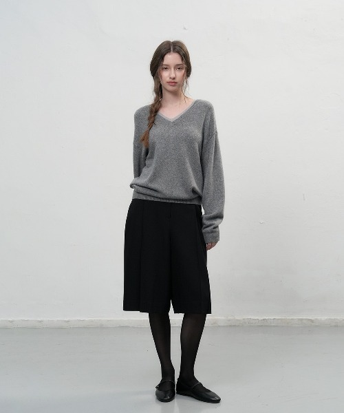 GENERAL IDEA（ジェネラルアイデア）の「woman layered v-neck knit pullover/レイヤードVネックニットプルオーバー（ニット/セーター・レディース・グレー・M/S）」の4枚目の写真