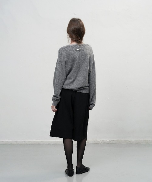 GENERAL IDEA（ジェネラルアイデア）の「woman layered v-neck knit pullover/レイヤードVネックニットプルオーバー（ニット/セーター・レディース・グレー・M/S）」の7枚目の写真