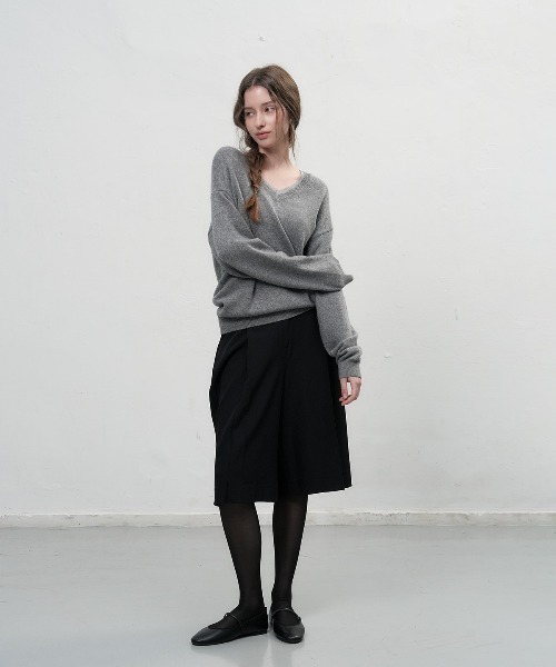 GENERAL IDEA（ジェネラルアイデア）の「woman layered v-neck knit pullover/レイヤードVネックニットプルオーバー（ニット/セーター・レディース・グレー・M/S）」の5枚目の写真