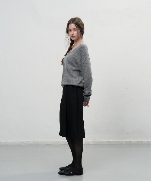 GENERAL IDEA（ジェネラルアイデア）の「woman layered v-neck knit pullover/レイヤードVネックニットプルオーバー（ニット/セーター・レディース・グレー・M/S）」の6枚目の写真