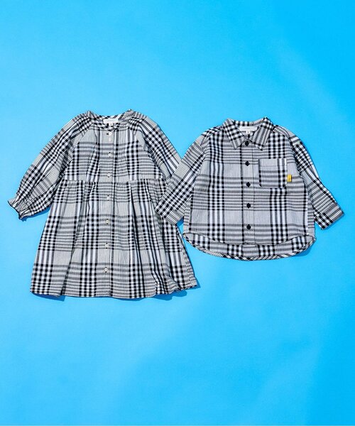 Seraph(セラフ)の「【リンク】まいにちシャツ_ジュニア対応(シャツ/ブラウス・キッズ・サックスブルー/チェック・140/130/120/110/100/90/80)」の3枚目の写真
