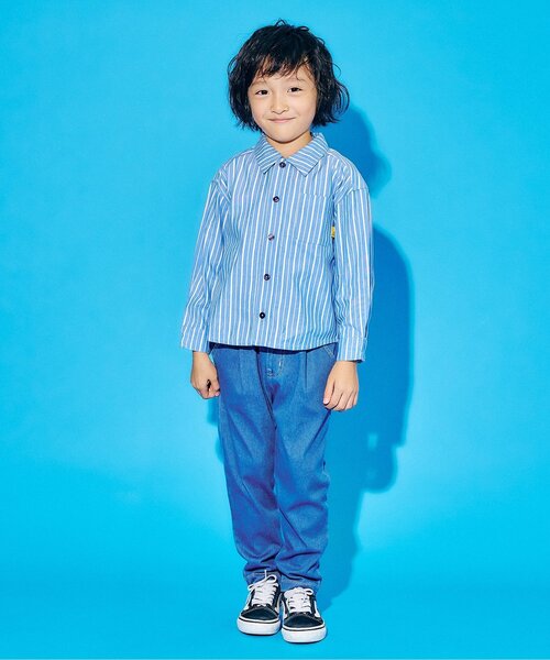 Seraph(セラフ)の「【リンク】まいにちシャツ_ジュニア対応(シャツ/ブラウス・キッズ・サックスブルー/チェック・140/130/120/110/100/90/80)」の5枚目の写真