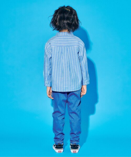 Seraph(セラフ)の「【リンク】まいにちシャツ_ジュニア対応(シャツ/ブラウス・キッズ・サックスブルー/チェック・140/130/120/110/100/90/80)」の6枚目の写真