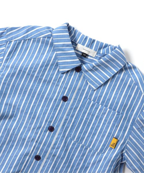 Seraph(セラフ)の「【リンク】まいにちシャツ_ジュニア対応(シャツ/ブラウス・キッズ・サックスブルー/チェック・140/130/120/110/100/90/80)」の10枚目の写真