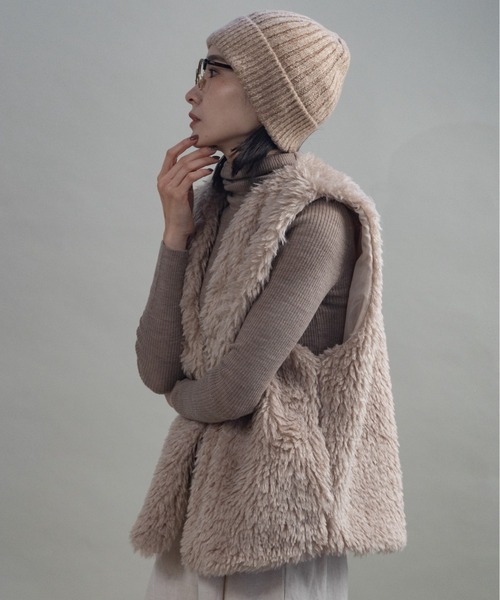 【新品定価13.6万】eleventy　フーデッド ベスト ベージュ 48 セール】 【洗える】ツイードニット ベスト （ベスト）｜ANY SIS