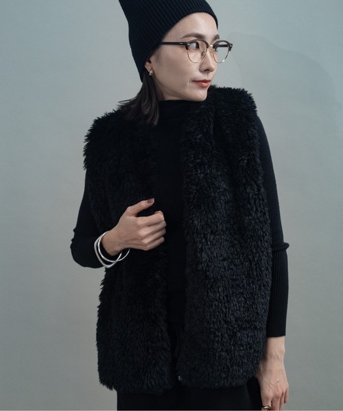 セール】ニットフード ファーベスト（ベスト）｜lodie（ロディ）の