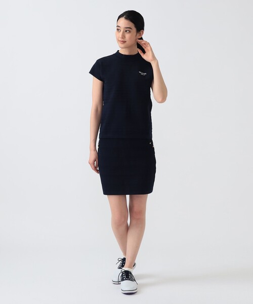 BEAMS GOLF（ビームスゴルフ）の「PURPLE LABEL / ケーブル ボーダー ニット スカート（スカート・レディース・ネイビー/ホワイト・LARGE/MEDIUM/SMALL）」の14枚目の写真