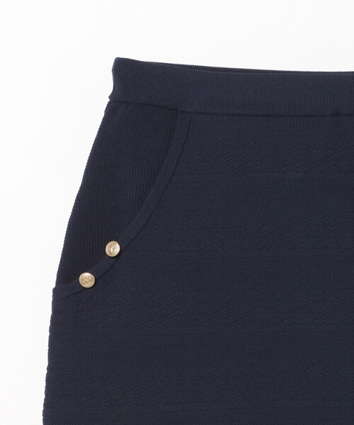 BEAMS GOLF（ビームスゴルフ）の「PURPLE LABEL / ケーブル ボーダー ニット スカート（スカート・レディース・ネイビー/ホワイト・LARGE/MEDIUM/SMALL）」の22枚目の写真
