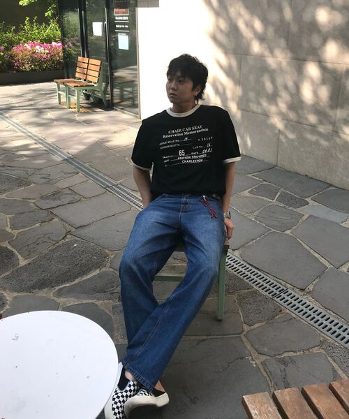MUDSALT(マッドソルト)の「CHARLESTON リンガーTシャツ ブラック(アイボリー)(Tシャツ/カットソー・レディース・その他・1/2/3)」の19枚目の写真