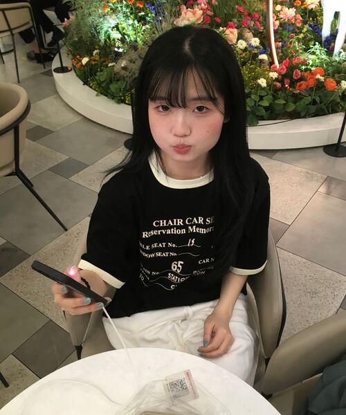 MUDSALT(マッドソルト)の「CHARLESTON リンガーTシャツ ブラック(アイボリー)(Tシャツ/カットソー・レディース・その他・1/2/3)」の17枚目の写真