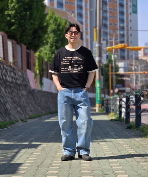 MUDSALT(マッドソルト)の「CHARLESTON リンガーTシャツ ブラック(アイボリー)(Tシャツ/カットソー・レディース・その他・1/2/3)」の16枚目の写真