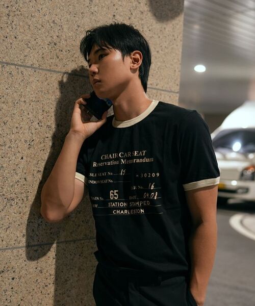 MUDSALT(マッドソルト)の「CHARLESTON リンガーTシャツ ブラック(アイボリー)(Tシャツ/カットソー・レディース・その他・1/2/3)」の9枚目の写真