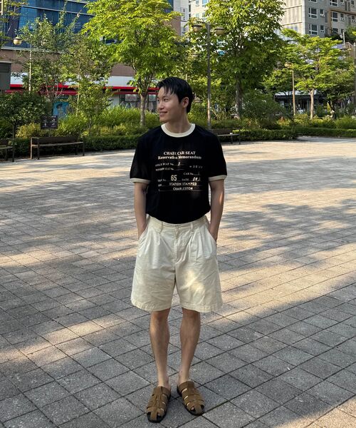 MUDSALT(マッドソルト)の「CHARLESTON リンガーTシャツ ブラック(アイボリー)(Tシャツ/カットソー・レディース・その他・1/2/3)」の3枚目の写真