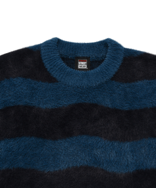 VISION STREET WEAR(ヴィジョンストリートウェア)の「VSW Hairy Wave Stripe Knit Navy(ニット/セーター・レディース・その他・LARGE/MEDIUM/X-LARGE)」の6枚目の写真
