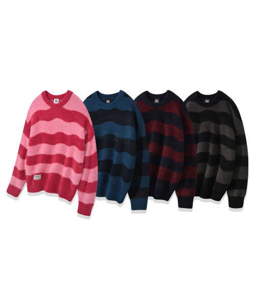 VISION STREET WEAR(ヴィジョンストリートウェア)の「VSW Hairy Wave Stripe Knit Navy(ニット/セーター・レディース・その他・LARGE/MEDIUM/X-LARGE)」の10枚目の写真