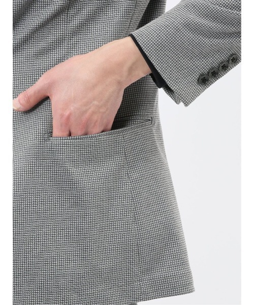 TAKA-Q（タカキュー）の「【ストレッチ 手洗い可能】タカキュー ポンチ 2ボタンジャケット ライトグレー(セットアップ可能)（スーツジャケット・メンズ・ライトグレー・3L/X-LARGE/LARGE/MEDIUM/S）」の9枚目の写真