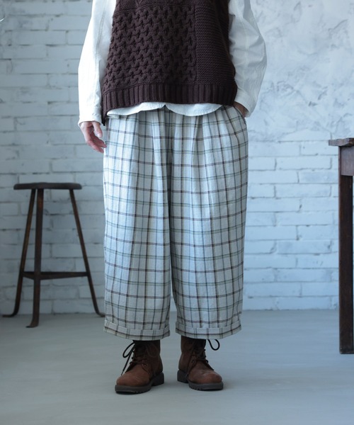 soulberry(ソウルベリー)の「「チェックらぼ」の、やさしさ仕上げの秋チェックパンツ(その他パンツ・レディース・杢グレー・L/M/5L/4L/3L/LL)」の16枚目の写真