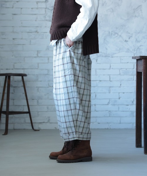 soulberry(ソウルベリー)の「「チェックらぼ」の、やさしさ仕上げの秋チェックパンツ(その他パンツ・レディース・杢グレー・L/M/5L/4L/3L/LL)」の17枚目の写真