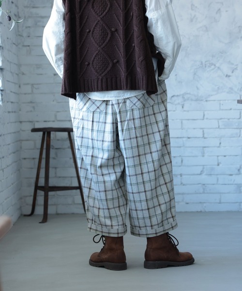 soulberry(ソウルベリー)の「「チェックらぼ」の、やさしさ仕上げの秋チェックパンツ(その他パンツ・レディース・杢グレー・L/M/5L/4L/3L/LL)」の18枚目の写真